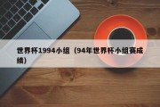 世界杯1994小组（94年世界杯小组赛成绩）